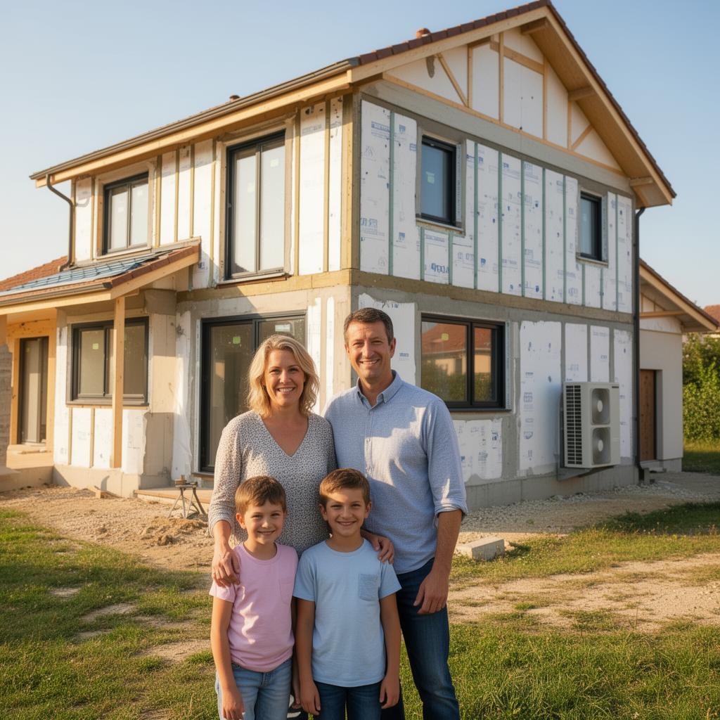 Famille française heureuse — Éco-PTZ